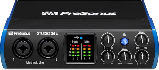 Presonus 24c Εξωτερική Επαγγελματική Κάρτα Ήχου με Σύνδεση USB
