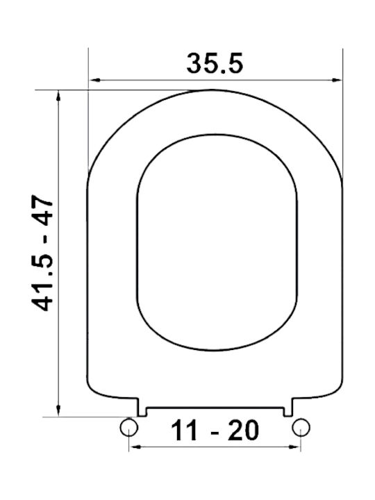 Elvit Capac WC Plastic Alb