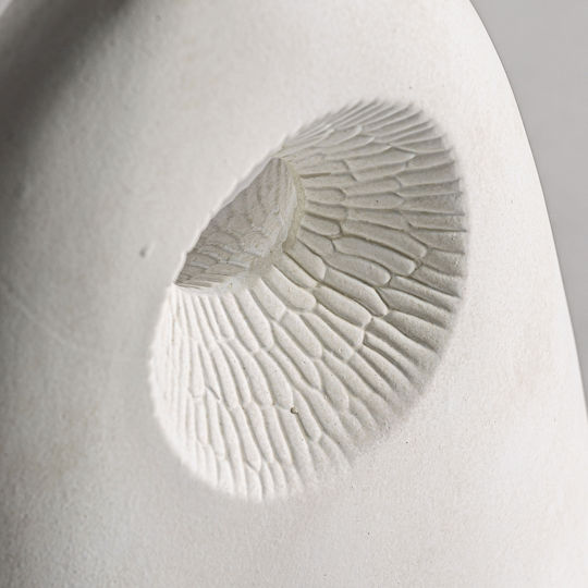 Διακοσμητικό Κεραμικό Βάζο Λευκό Vical Leghe Width 23cm Depth 8cm Height 38cm