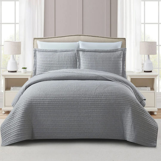 Liolios Home Κουβερλί King Size Light Grey 260x240cm