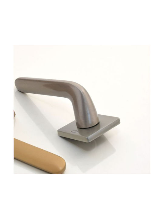 Türgriff Konvex Rosette 2285s Matt Silber Aluminium