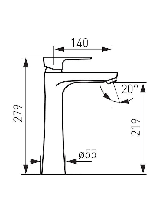 Mixing Sink Faucet Bronze