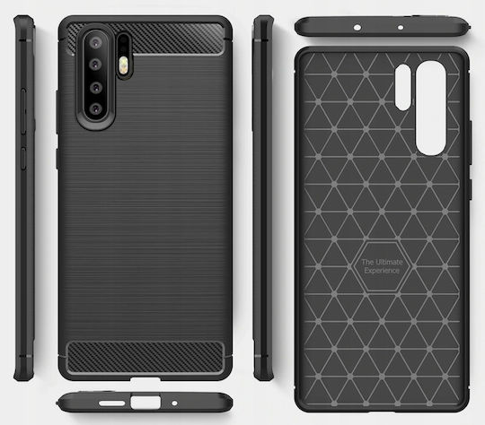 Spacecase Carbon Back Cover Σιλικόνης Μαύρο (Huawei P30)