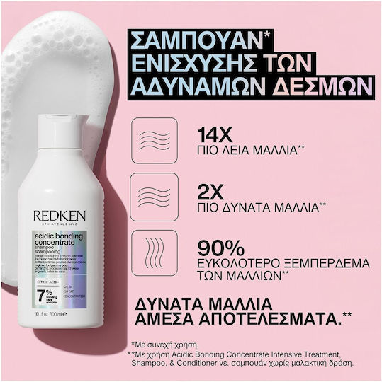 Redken Acidic Bonding Concentrate Σαμπουάν Διατήρησης Χρώματος για Βαμμένα Μαλλιά 300ml