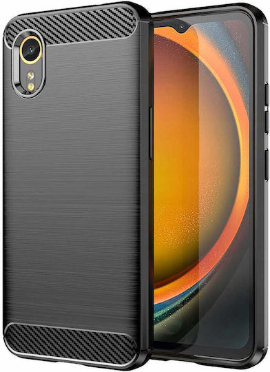 Spacecase Carbon Back Cover Σιλικόνης Μαύρο (Galaxy XCover7)