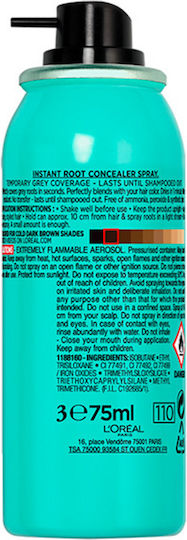 L'Oreal Paris Magic Retouch Προσωρινή Βαφή Μαλλιών σε Spray Dark Brown 75ml