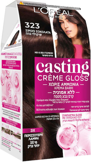 L'Oreal Paris Casting Creme Gloss Vopsea Temporară de Păr Fără Amoniac 323 Dark Chocolate 48ml