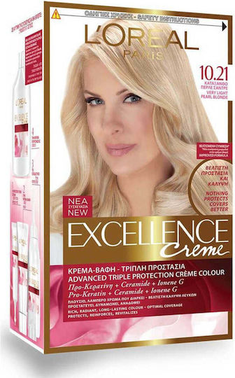 L'Oréal Professionnel Excellence Creme Βαφή Μαλλιών 10.21 Κατάξανθο Περλέ Σαντρέ 48ml