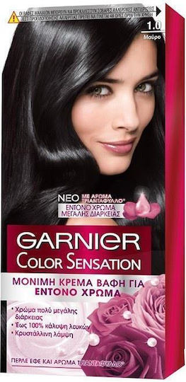 Garnier Color Sensation Βαφή Μαλλιών 1.0 Μαύρο 110ml