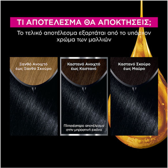 Garnier Olia Βαφή Μαλλιών Χωρίς Αμμωνία 1.10 Μαύρο Μπλέ 60gr