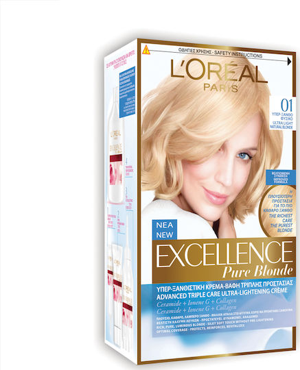 L'Oreal Paris Excellence Pure Blonde Vopsea de Păr 01 Blond Natural Ultra Deschis 48ml
