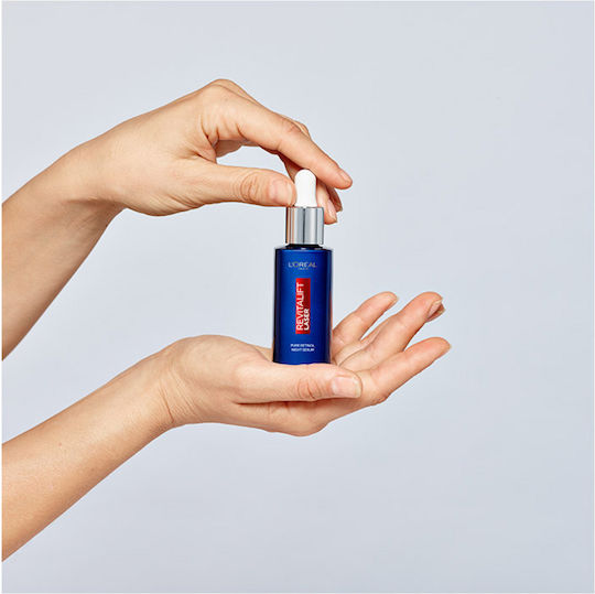 L'Oreal Paris Revitalift Laser Night Feuchtigkeitsspendend & Anti-Aging Serum Gesicht mit Retinol für Straffung 30ml