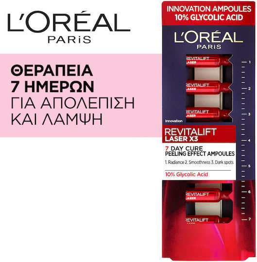L'Oreal Paris Revitalift Laser Anti-aging Serum Face with Hyaluronic Acid for Radiance & Firming 7x1ml