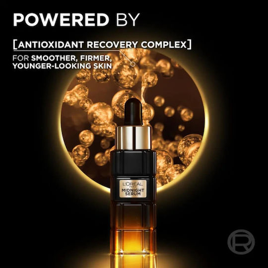 L'Oreal Paris Age Perfect Midnight Feuchtigkeitsspendend & Anti-Aging Serum Gesicht mit Vitamin E & Hyaluronsäure für Strahlkraft & Straffung 30ml