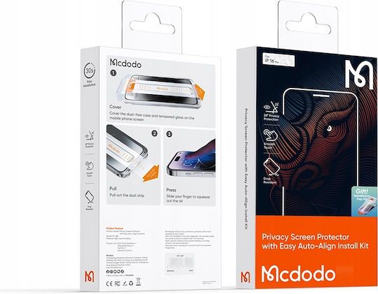 Mcdodo Tempered Glass Black (iPhone 16 Pro)