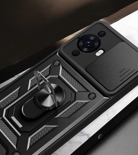 Spacecase Umschlag Rückseite Schwarz (Huawei Nova 11, Huawei Nova 12S)