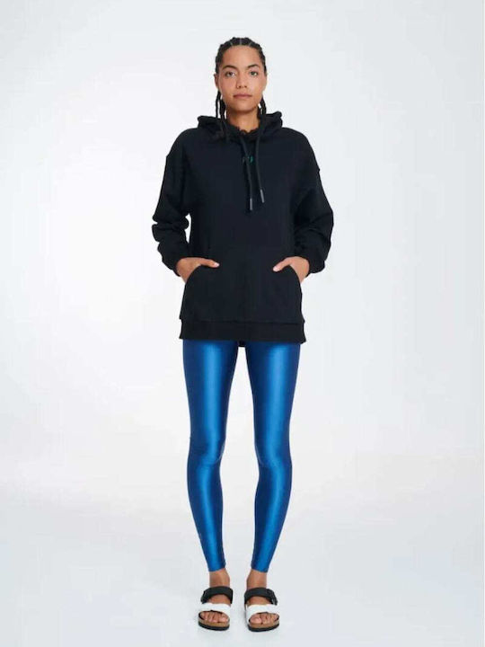 Jacquelline Vienna Täglich Frauen Leggings Glänzend Blau