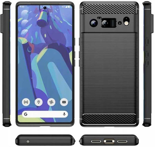 Spacecase Carbon Back Cover Μαύρο (Google Pixel 6a)