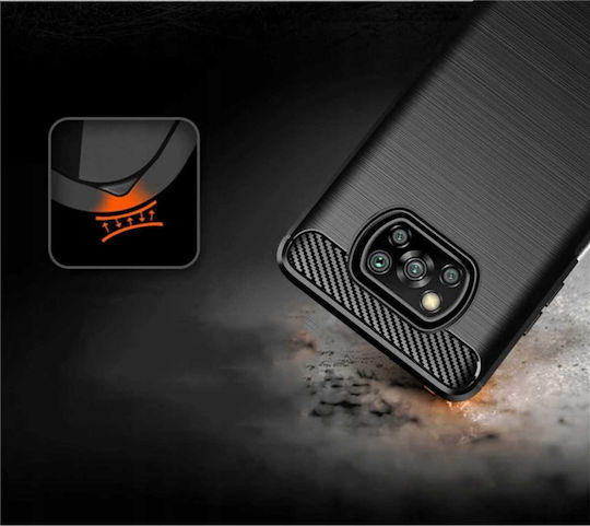 Spacecase Силиконова Задна Корица Черен (Poco X3 NFC / X3 Pro)