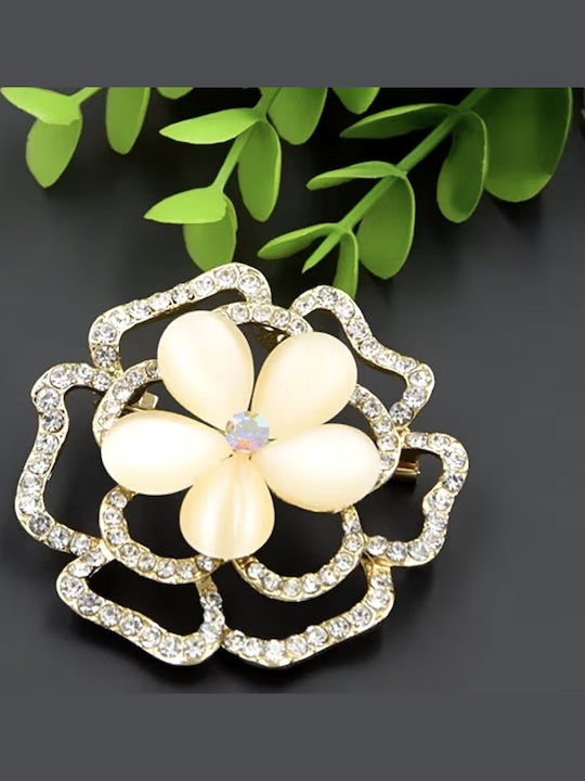 Καρφίτσα Πουκαμίσου Ellegant Flower Λουλούδι από Χρυσό