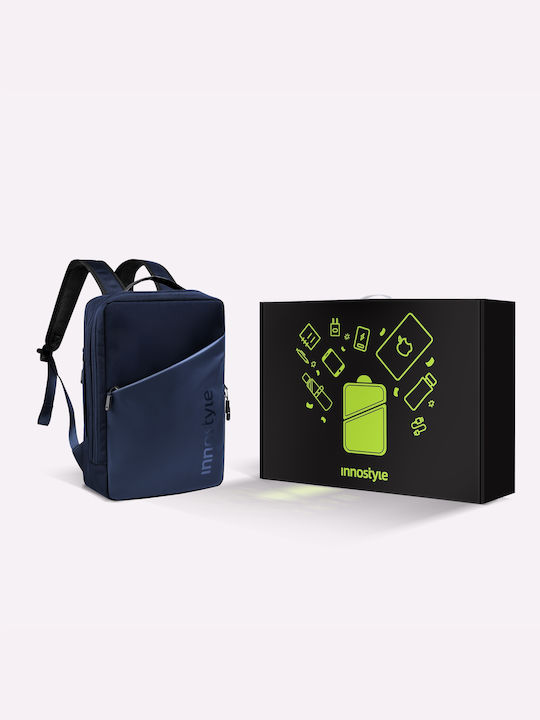 Innostyle Водоустойчива Чанта Раница за лаптоп 15.6" в Син цвят P31DB-VM