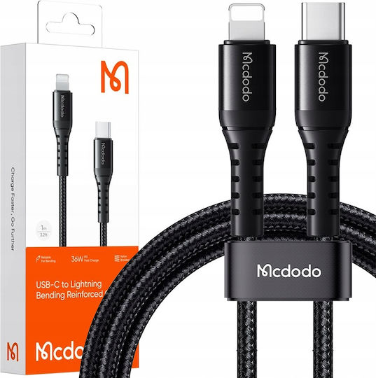 Mcdodo USB-C to Lightning Cable 36W Black 0.2m (CA-5630)
