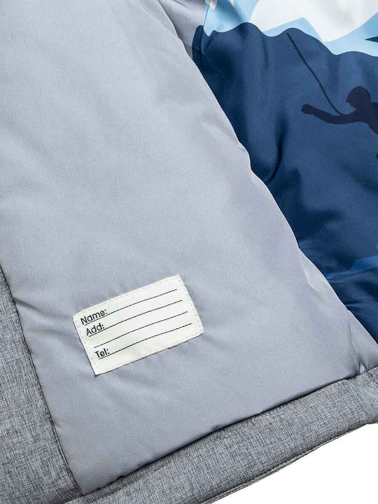 Kids' Casual Jacket Long with Lining & Hood Gray