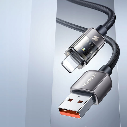 Mcdodo Braided USB-A to Lightning Cable 12W Μαύρο 1.2m (CA-3140)