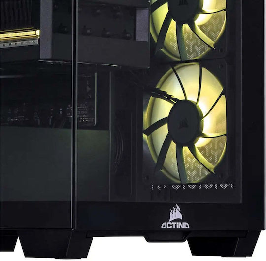 Actina Гейминг Настолен Компютър Ryzen 7-9800X3D 64GB DDR5 2TB SSD GeForce RTX 5090 Без Операционна Система