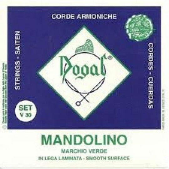 Dogal Green Tag Mandolin Μονές Χορδές Bronze Μαντολίνου 8τμχ