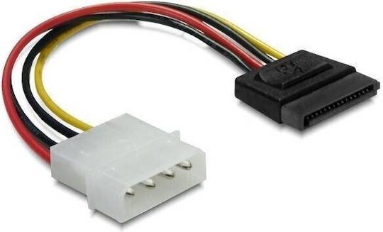 Delock Molex 4 Pin To Sata 15 Pin Cable 12 Cm