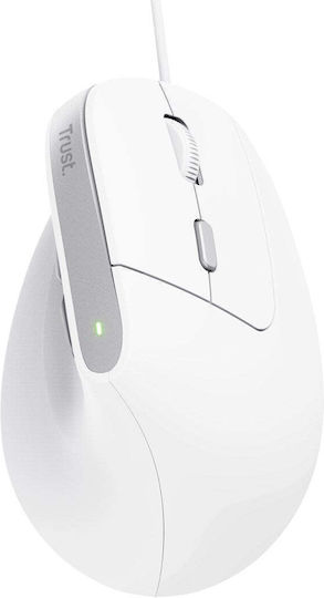 Trust Bayo II Wired Ergonomic Mouse White