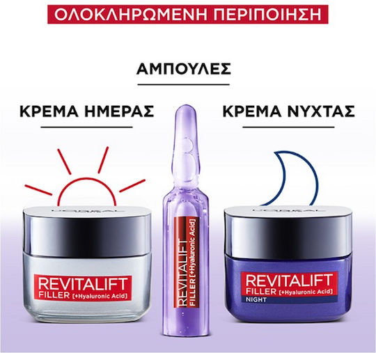 L'Oreal Paris Revitalift Filler Face Serum with Hyaluronic Acid & Panthenol for Firming 7x1.3ml