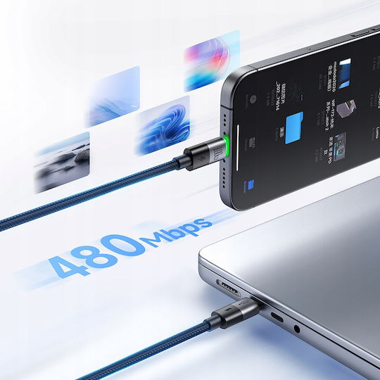 Mcdodo Καλώδιο Γρήγορης Φόρτισης Usb-c 2in1 Iphone 14 Macbook Led 100w 2m