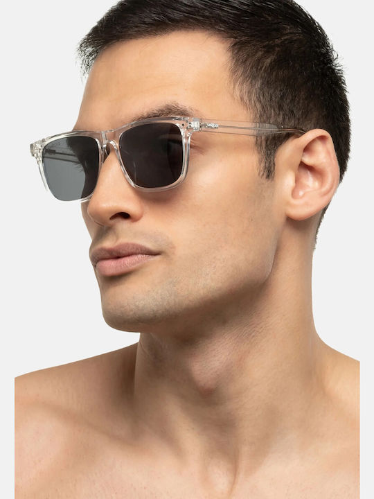 Smooder Unisex Sonnenbrille mit Gelb Kunststoff Gestell und Gray Linse AMS06