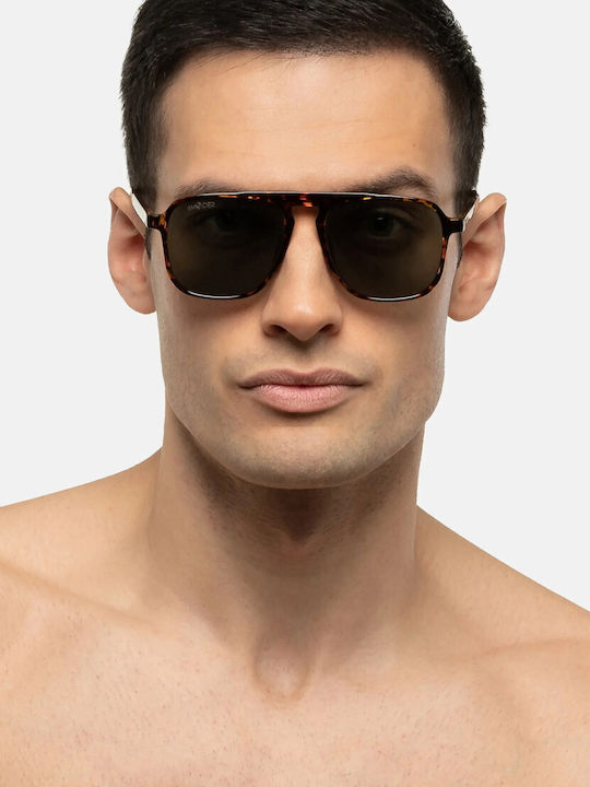 Smooder Unisex Sonnenbrille mit Gold Metall Gestell und Gray Linse KAS06