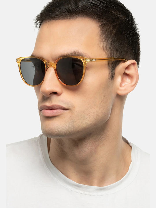Smooder Unisex Sonnenbrille mit Transparent Kunststoff Gestell und Schwarz Linse YAS04