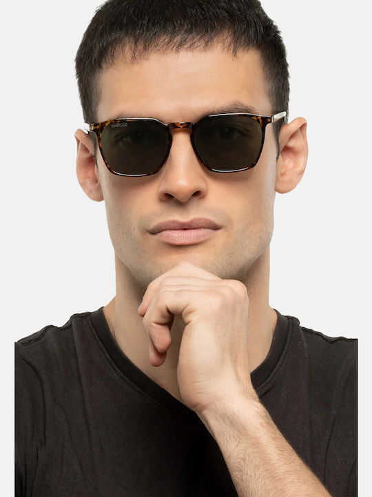 Smooder Unisex Sonnenbrille mit Gelb Kunststoff Gestell und Gray Linse BRS06