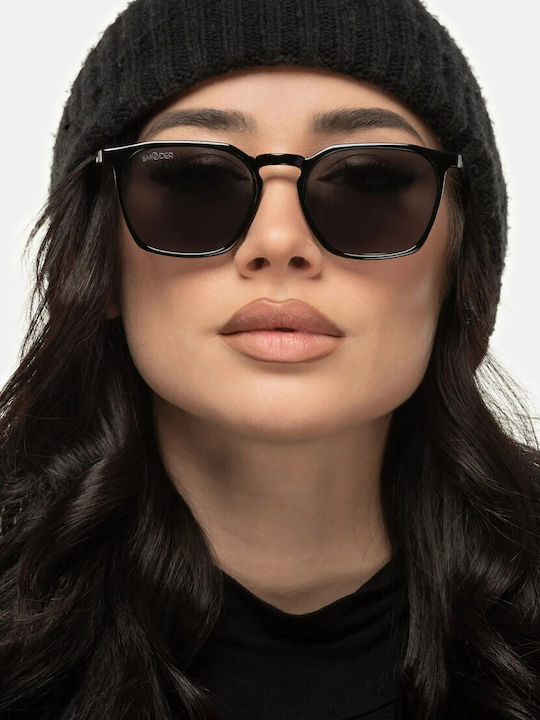 Smooder Unisex Sonnenbrille mit Gelb Kunststoff Gestell und Gray Linse BRS06