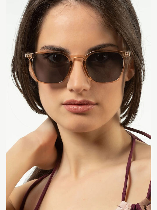 Smooder Unisex Sonnenbrille mit Gelb Kunststoff Gestell und Gray Linse BRS06