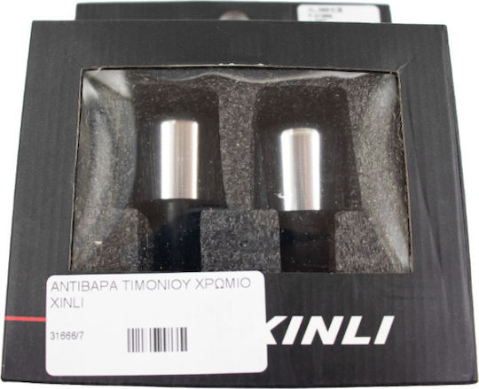 Xinli Handlebar Counterweights in Silver color