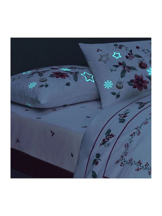 Tac Set Husă de Pilotă Dublă cu 2 Fețe de Pernă & 1 Cearsaf 200x220 Christmas