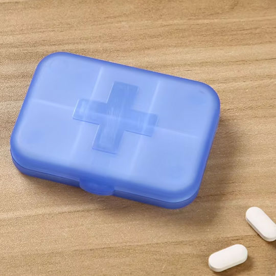 Square Organizer Medicines Vitamins Supplements Pufo Medicine 9 Cm Blue