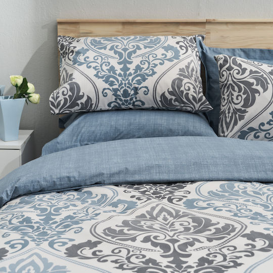Charalambidis Textiles Bettlaken Super-Doppel 230x260cm. Υπέρδιπλο Blue