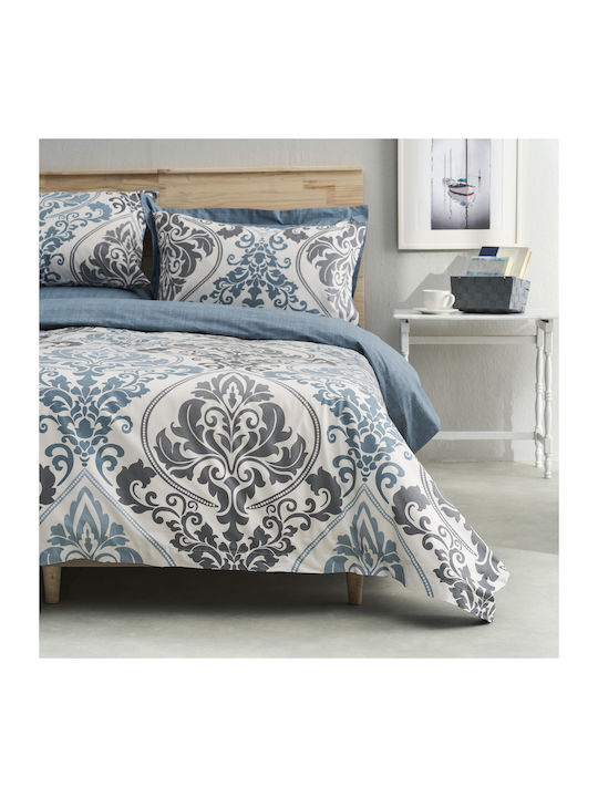 Charalambidis Textiles Sheet Double 200x260cm. Double Blue