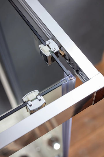 Tema Καμπίνα Ντουζιέρας με Συρόμενη Πόρτα 80x120cm Clear Glass