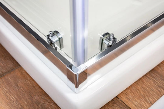 Tema Καμπίνα Ντουζιέρας με Συρόμενη Πόρτα 80x120cm Clear Glass