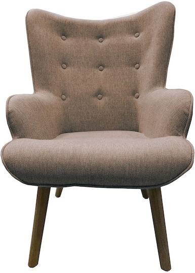 Amaranthus Armchair with Footstool Brown 98x70x77cm