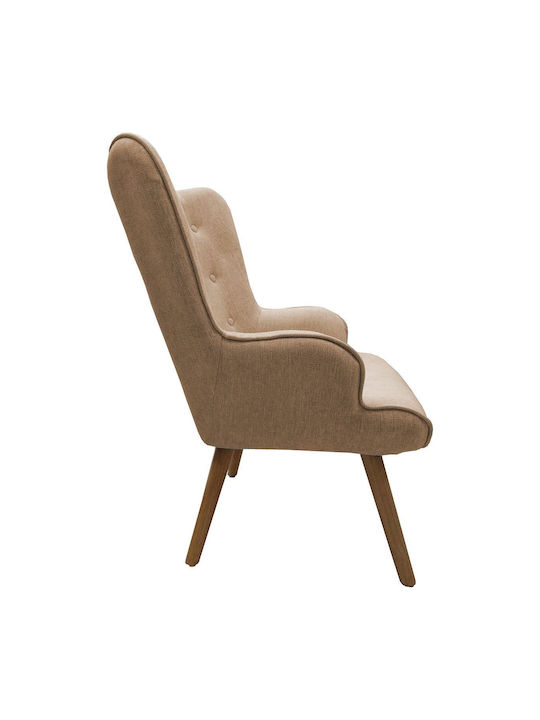 Amaranthus Sessel mit Fußhocker Braun 98x70x77cm