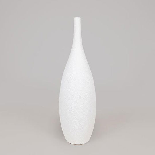 Βάζο Δαπέδου Πολυρητίνη Λευκό Φ23xΥ76.5cm